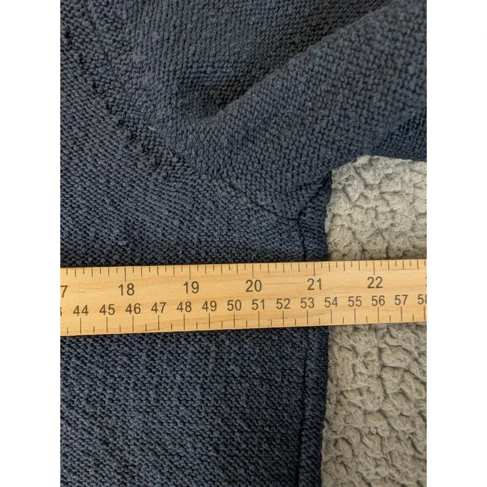 J Jill Short Sleeve Sweater Womens Navy Blouse Top Size XL Tall 100% Cotton